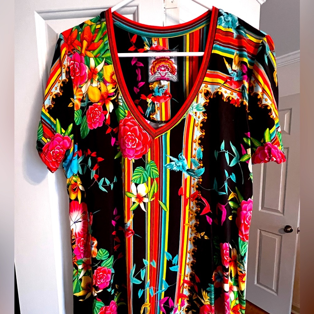 Johnny Was like new v neck shirt